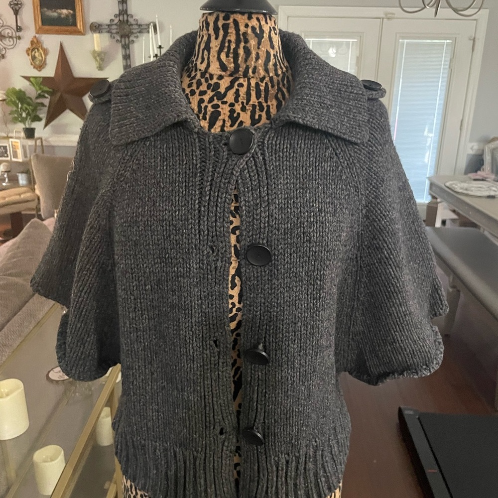 Apt. 9 Charcoal Button-Up Women's Cardigan